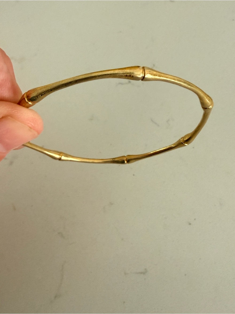 Julie Vos Gold plated Bamboo design  Bangle Bracelet - Women Jewelry